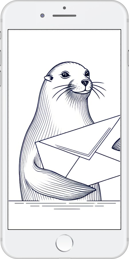 SignedSeal Mascot on Phone